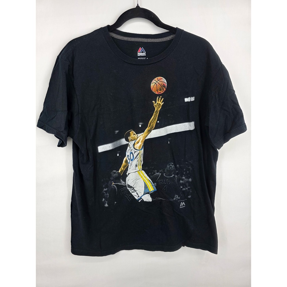 Majestic Stephen Curry Golden State Warriors NBA Graphic T-Shirt Mens Large